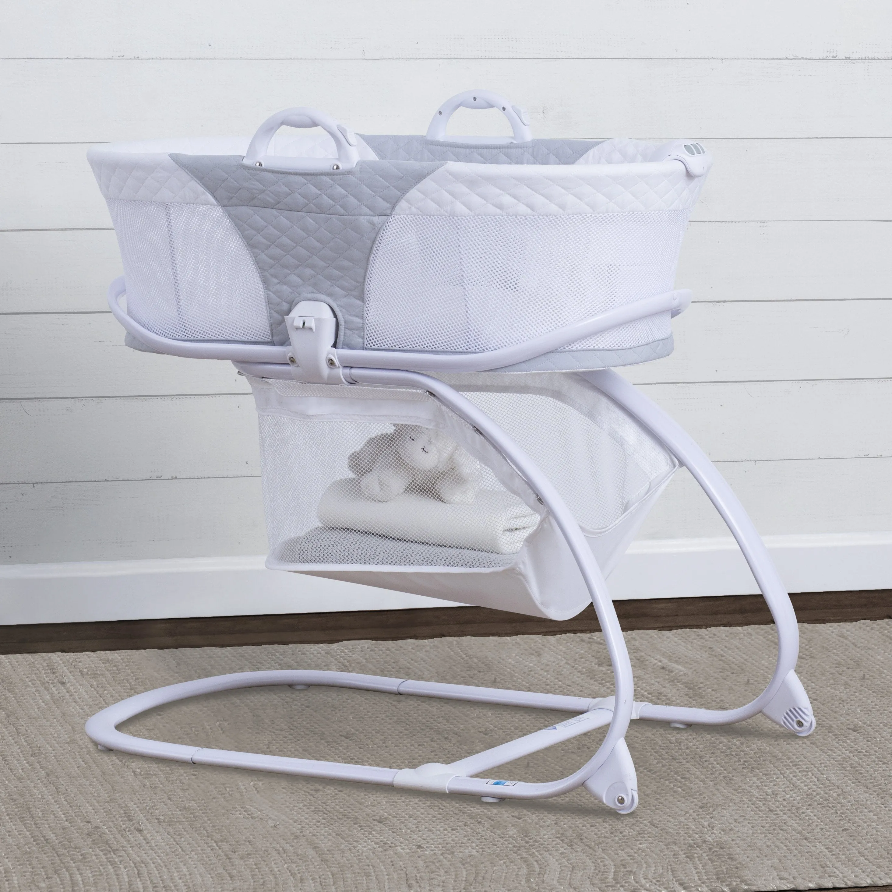 2-in-1 Moses Basket Bedside Bassinet Sleeper