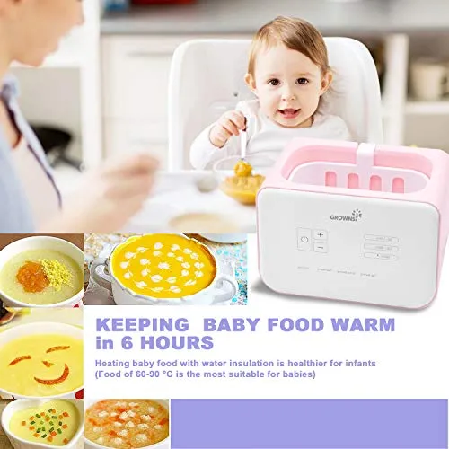 2020 Fast Baby Bottle Warmer Bottle Sterilizer 6-in-1 BPA-Free Baby Food Heater Defrosting Setting Smart Thermostat Warmer for Breastmilk and Formula