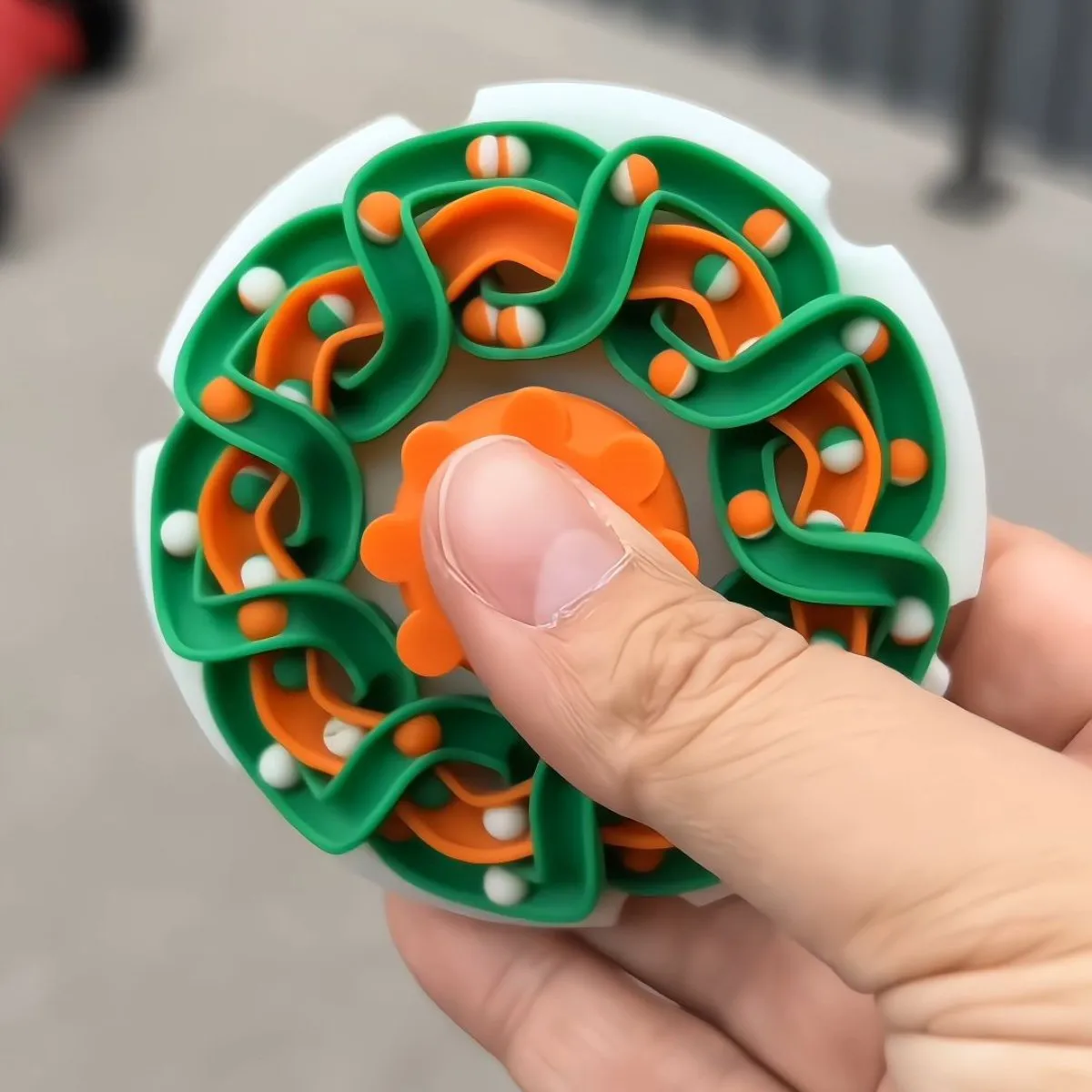 3D Printed Fidget Spinner Rolling Balls Visual Effect