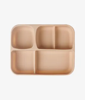 5 Compartments Toddler Silicone Suction Plate - Cream