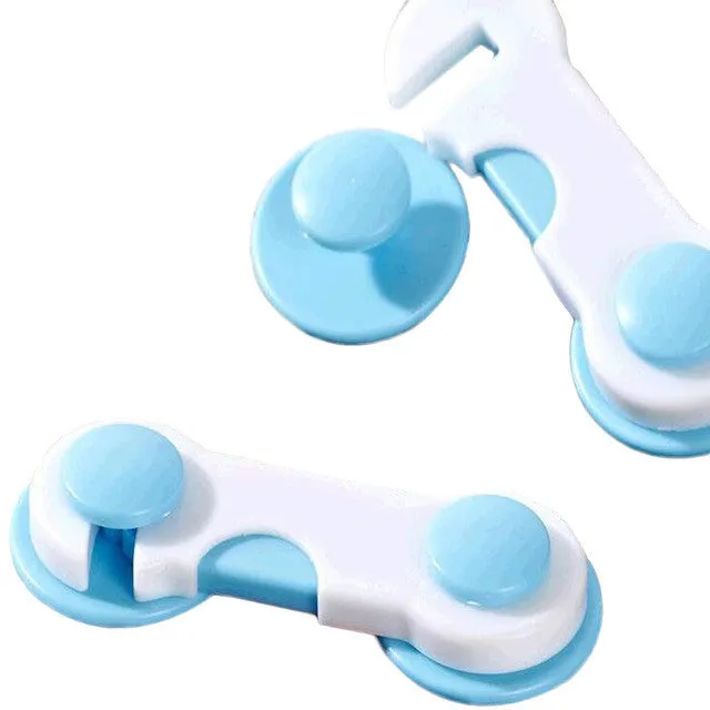 5pcs Set Door Drawers Wardrobe Todder Kids Baby Safety Plastic Lock Pink Blue Cover Baby Cabinet Lock Child Care