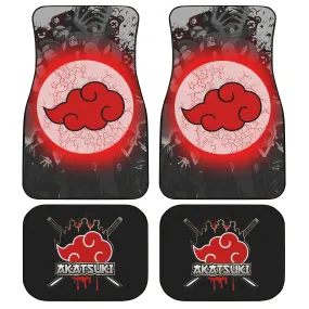 Akatsuki Cloud Car Floor Mats Custom Anime Car Interior Accessories