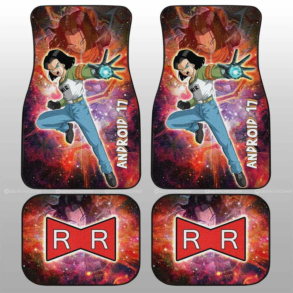 Android 17 Car Floor Mats Custom Dragon Ball Anime Car Accessories