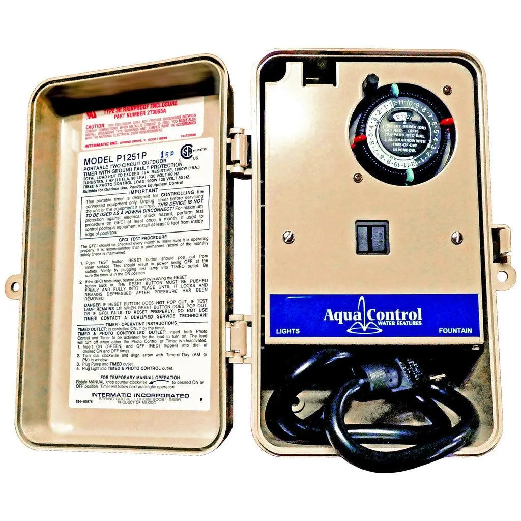 Anjon Pump & Lighting Control Box w/ Timer & Photocell