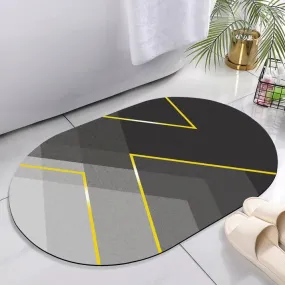 Anti-Skid Rubber Bath Mat(5739)-Grey Galaxy