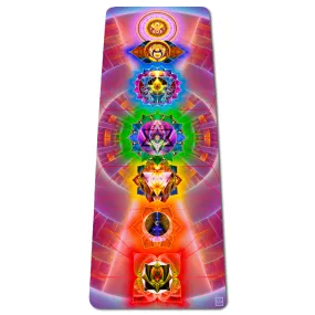 AUS Chakra Yoga Mat | Natural | Best Hot Yoga Mat | 7 Chakras
