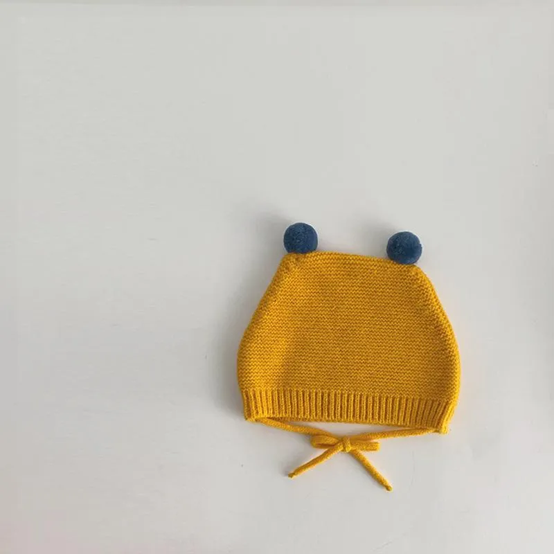 Autumn and winter super cute lace-up ear protection cap 15.3-17.7 inches