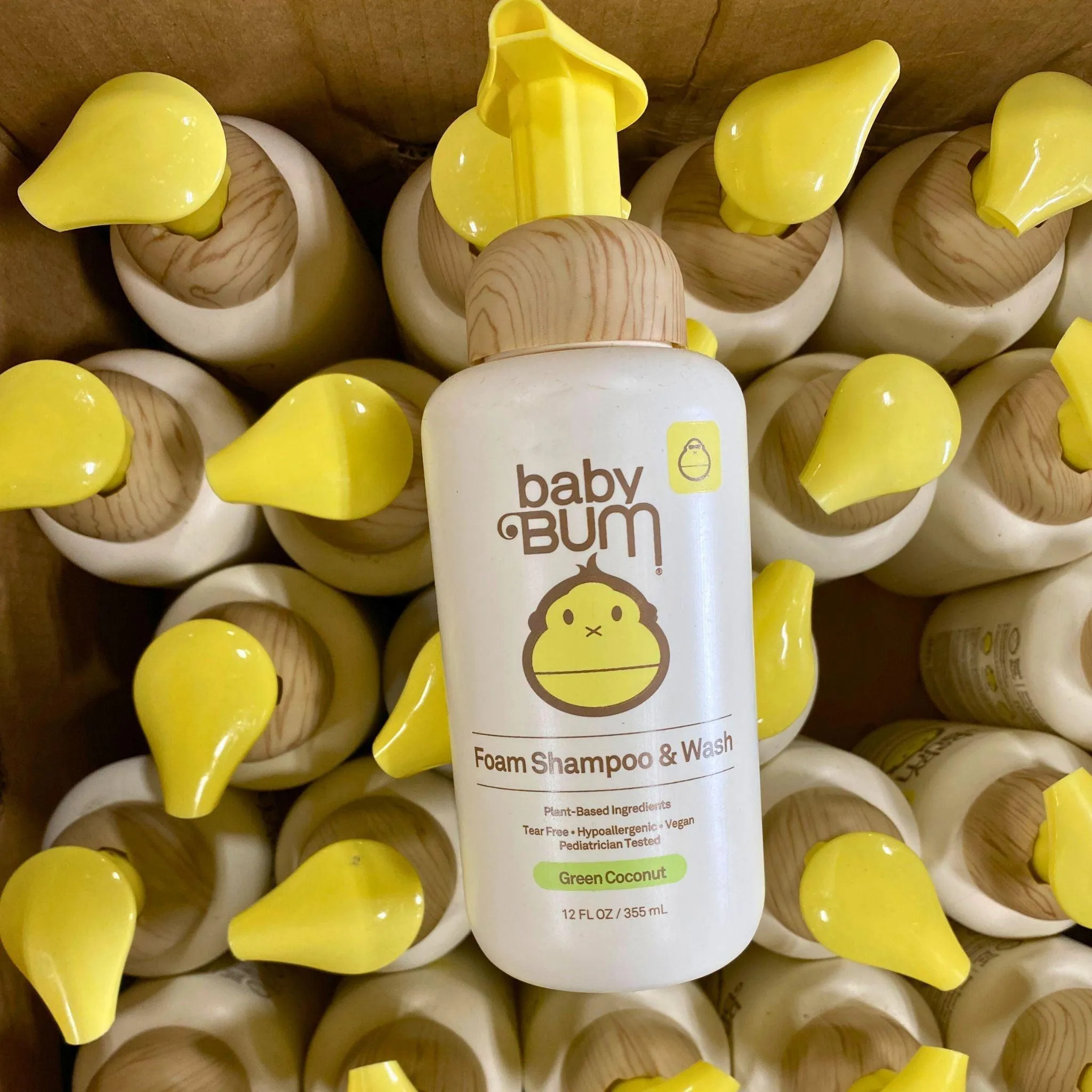Baby Bum Foam Shampoo & Wash Green Coconut Plant Based 12OZ (48 Pcs Lot)