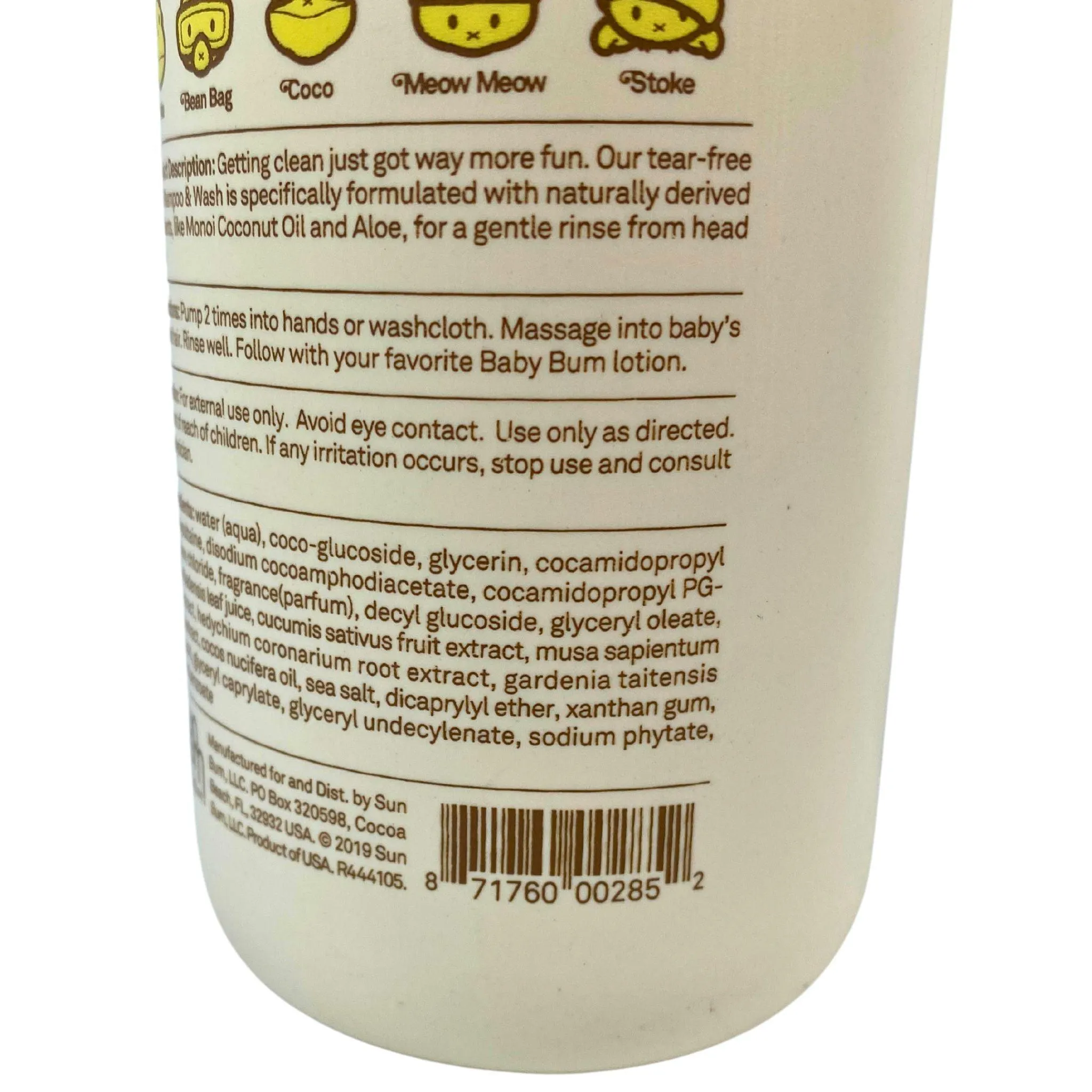 Baby Bum Foam Shampoo & Wash Green Coconut Plant Based 12OZ (48 Pcs Lot)