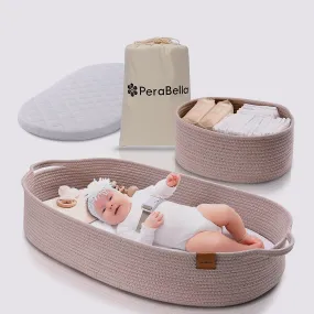 Baby Changing Basket -Dusty Pink