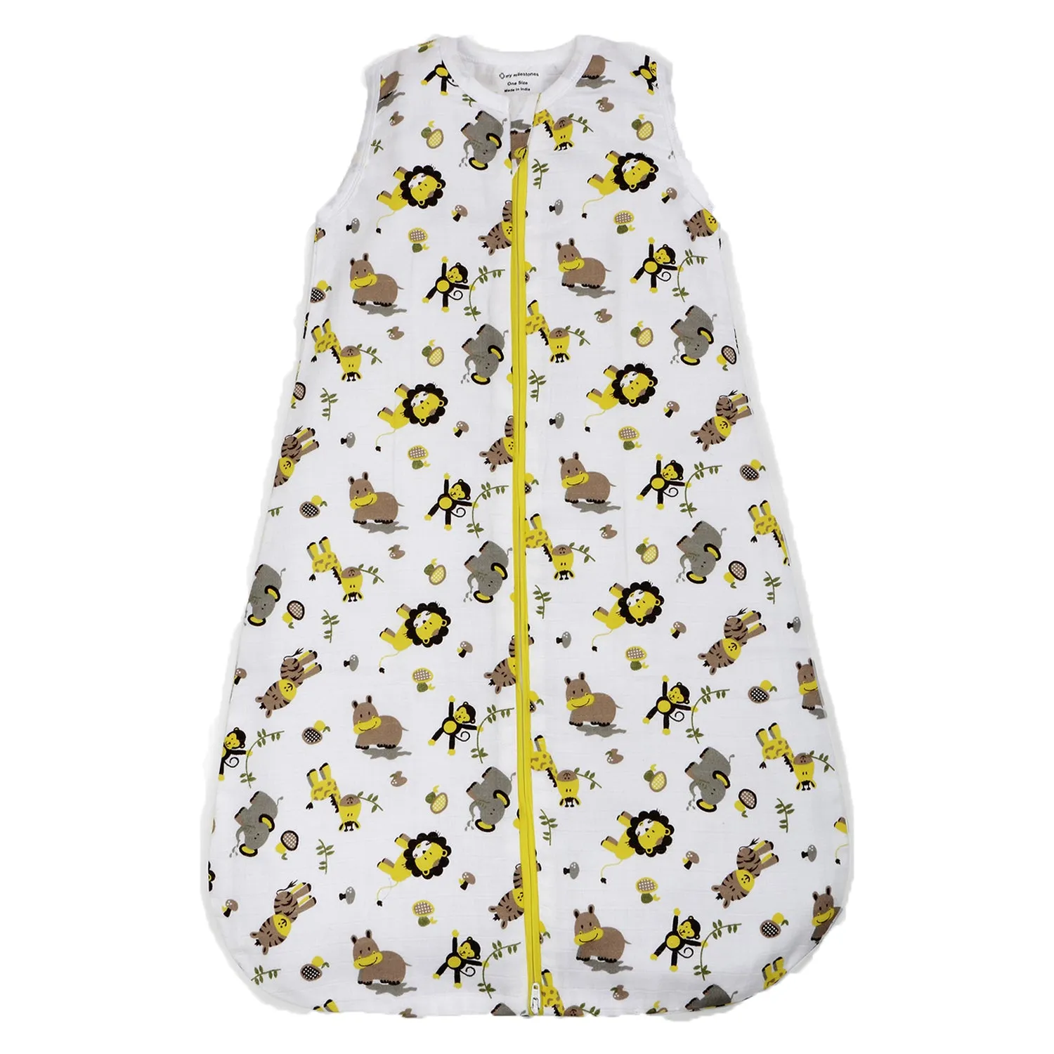 Baby Sleep Sack - Muslin - Zoo Yellow