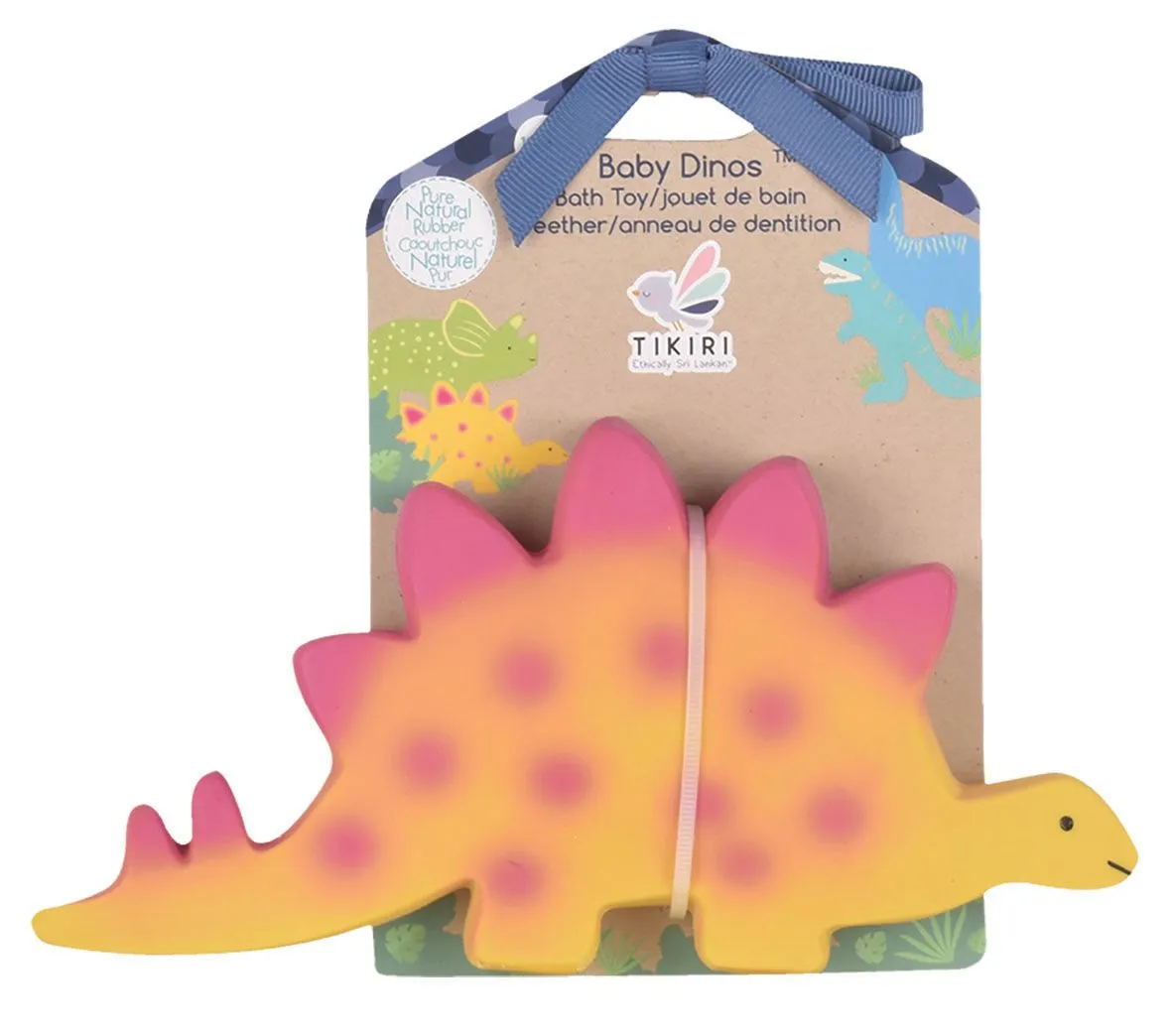 Baby Stegosaurus (Stego) Organic Natural Rubber Toy