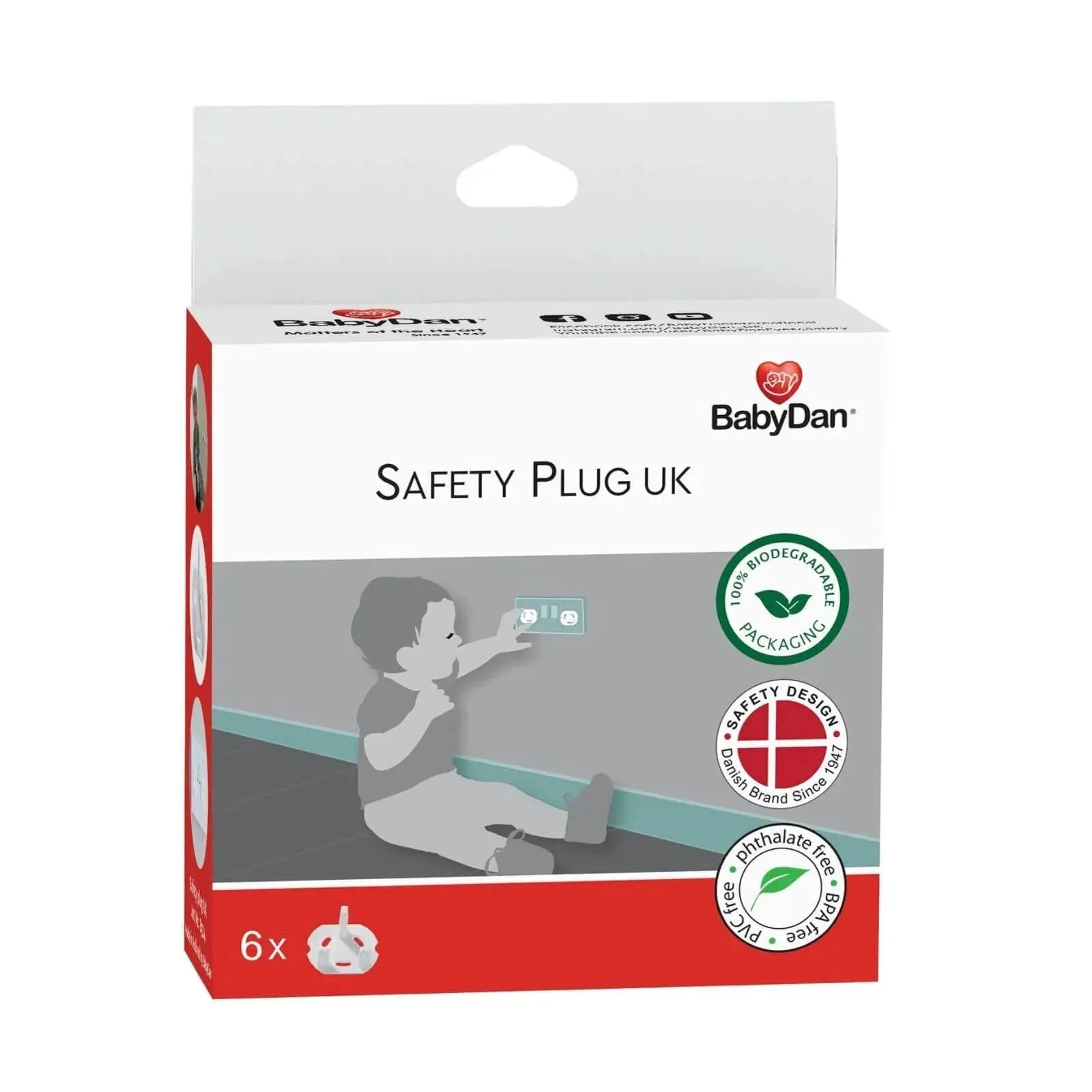 BabyDan UK Socket Covers 6 pcs