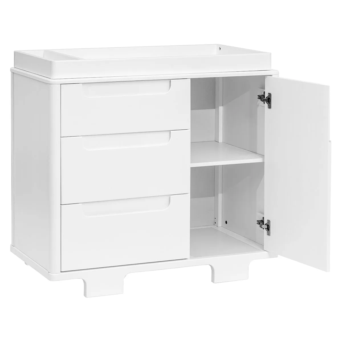 Babyletto Yuzu 3-Drawer Changer Dresser, KD w/Removable Changing Tray - White