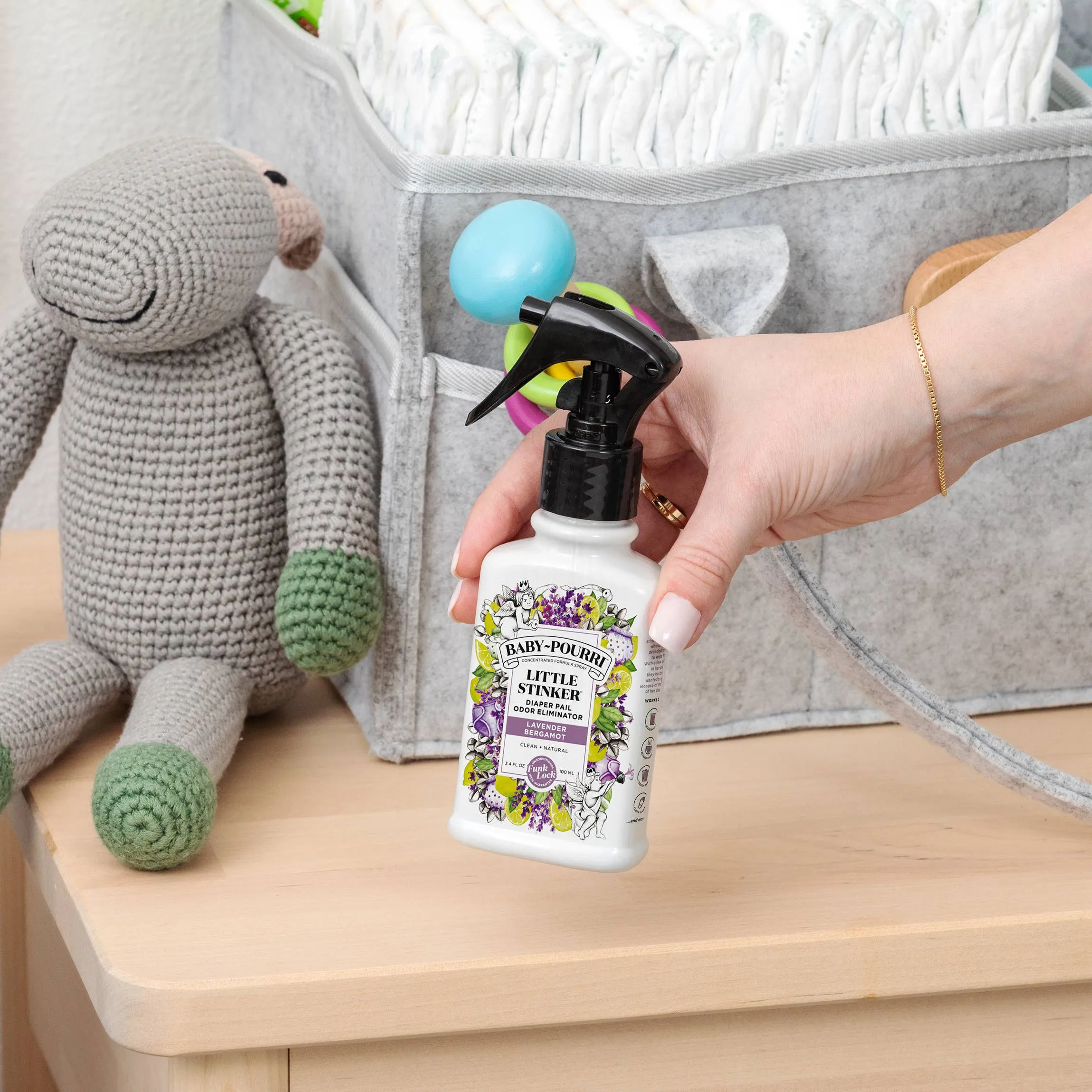 Baby~Pourri Little Stinker Diaper Pail Odor Eliminator 3.4oz