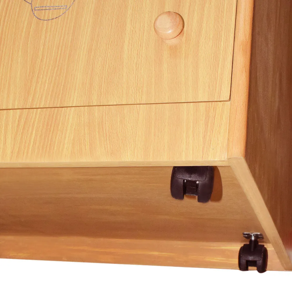 Brown Bear Wooden Changing Table for New Born Baby Nursery