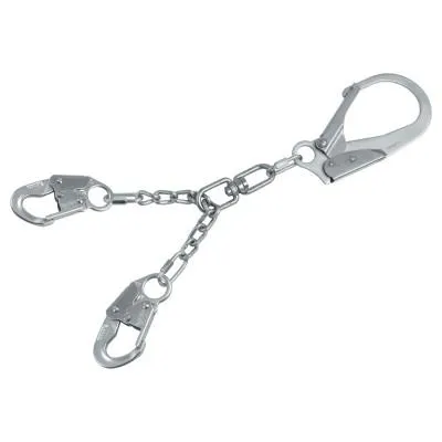 Capital Safety PRO Chain Rebar/Positioning Lanyards, 24 in, Self-Locking Snap Hook, 310 lb, 1350150