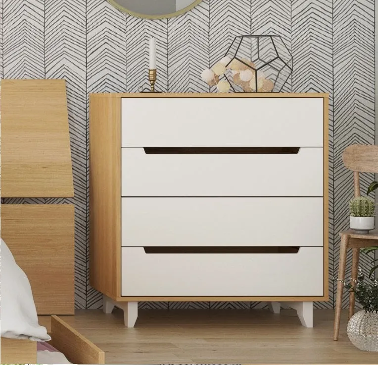 Caspian II 4-Drawer Changer | White & Natural