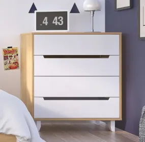 Caspian II 4-Drawer Changer | White & Natural