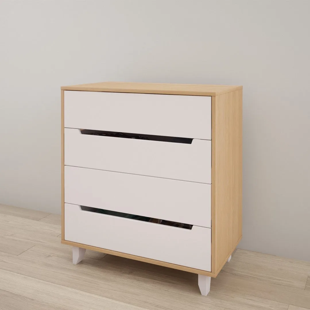 Caspian II 4-Drawer Changer | White & Natural