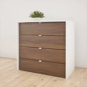 Caspian III 4-Drawer Changer | Walnut   White