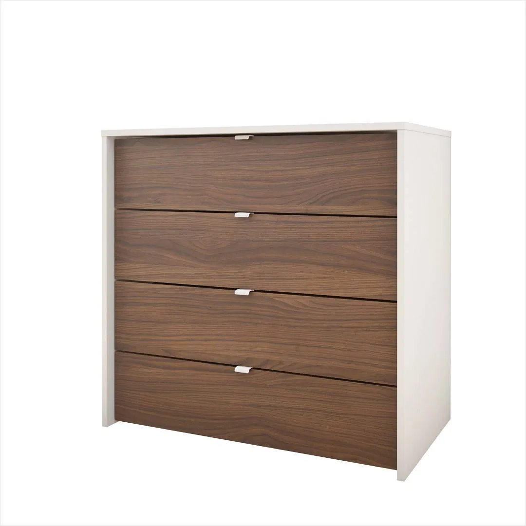 Caspian III 4-Drawer Changer | Walnut   White