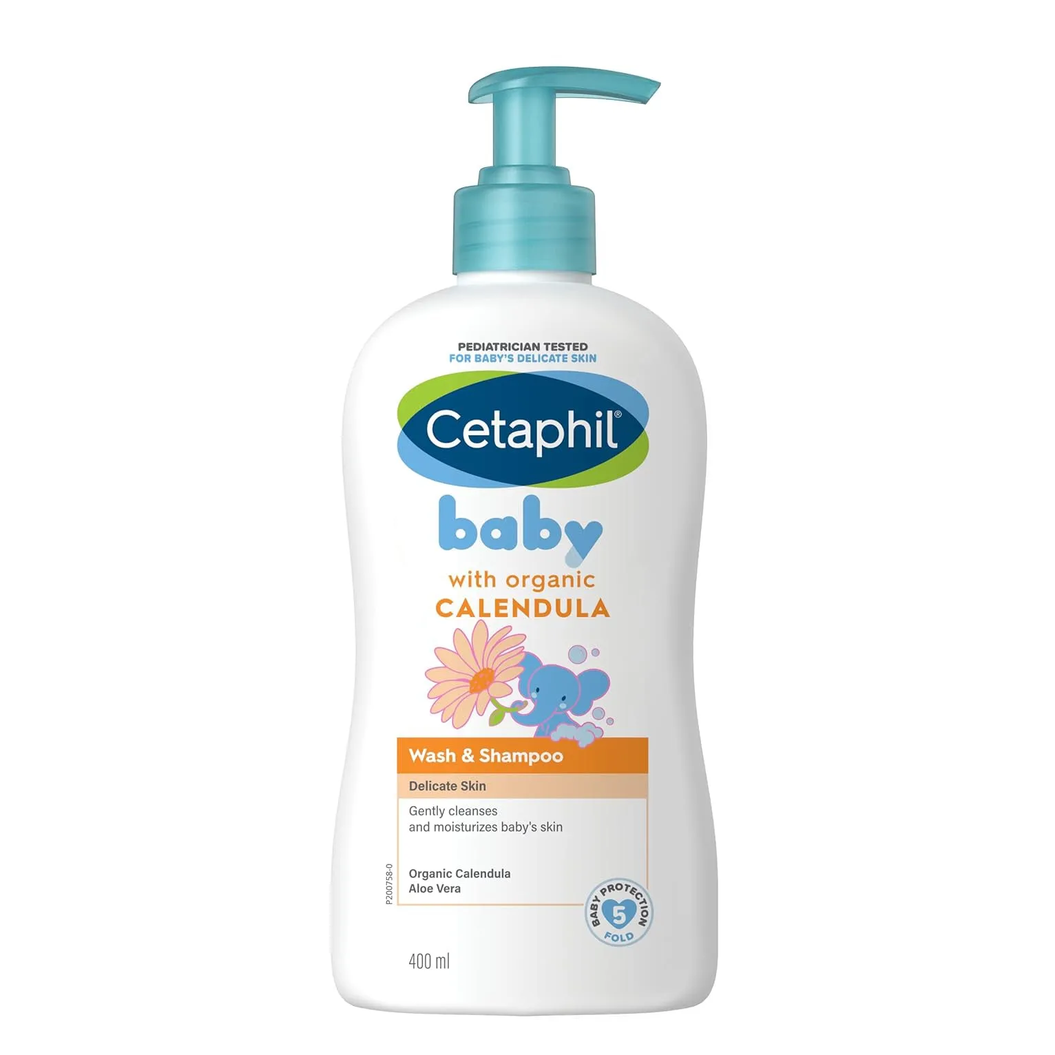 Cetaphil Baby Wash and Shampoo with Natural Calendula (400ml)