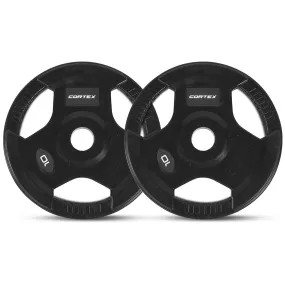 CORTEX 10kg Tri-Grip Olympic Plates 50mm (Pair)