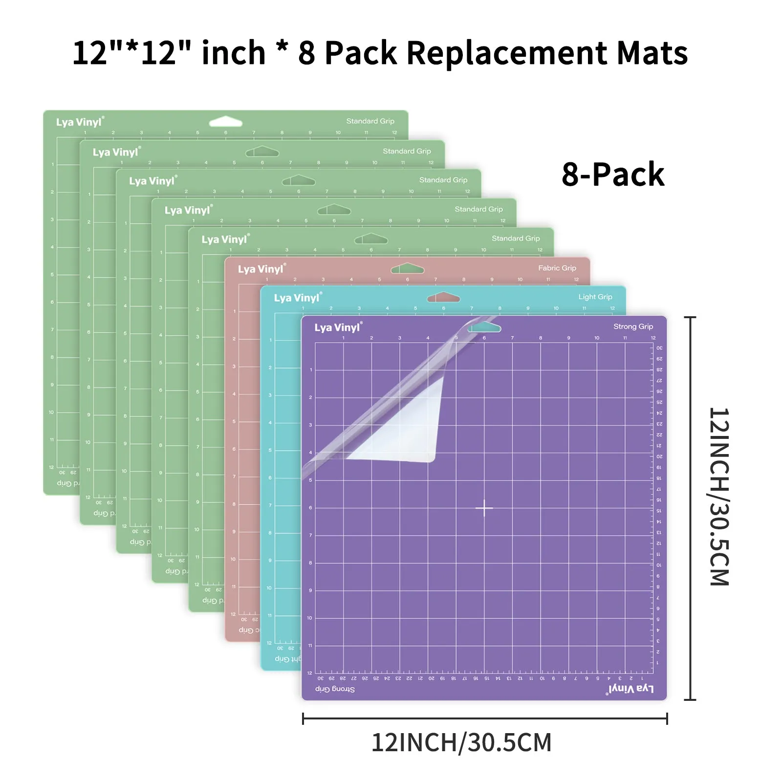 Cutting Mats for Cricut, 8 Mats and scraper, 13"x14"