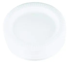 Dart 9PWQR 9 in White Laminated Foam Plate (Case of 500)