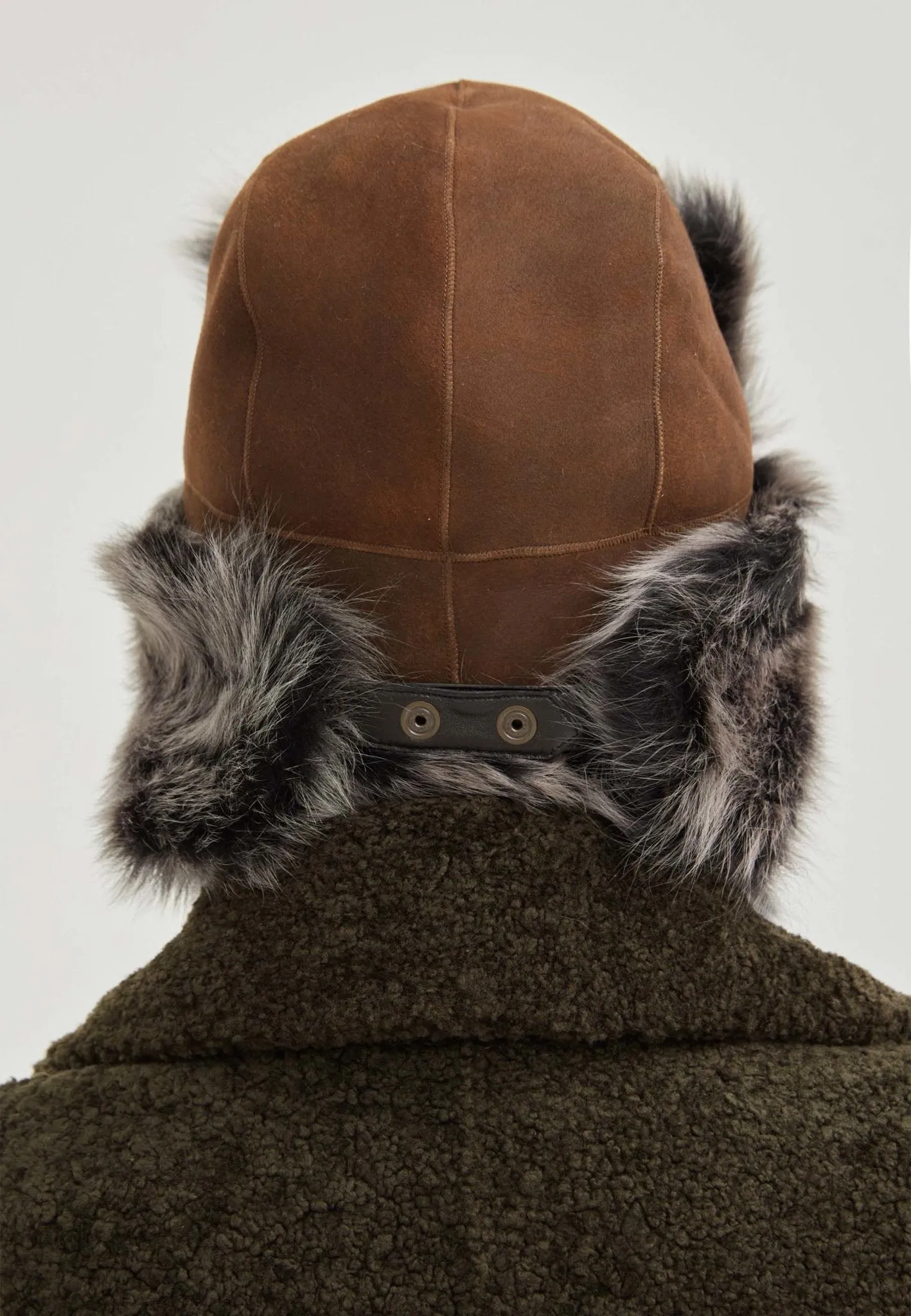 Everest Unisex Shearling Trapper Winter Hat - Khaki