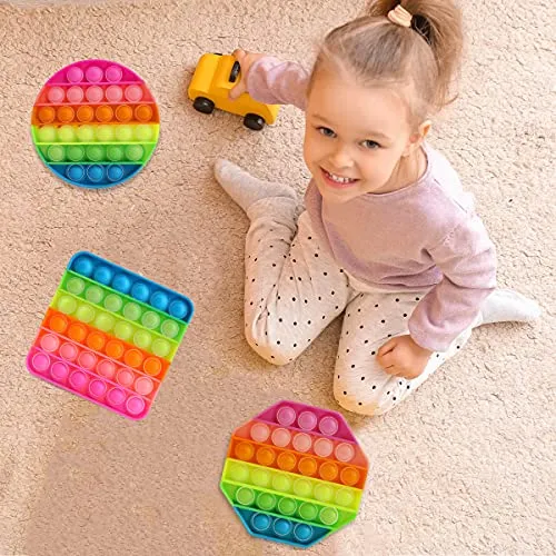 eZthings Heavy Duty Stress Relief Sensory Toy - Push Bubble Fidget Toys for Kids and Adults