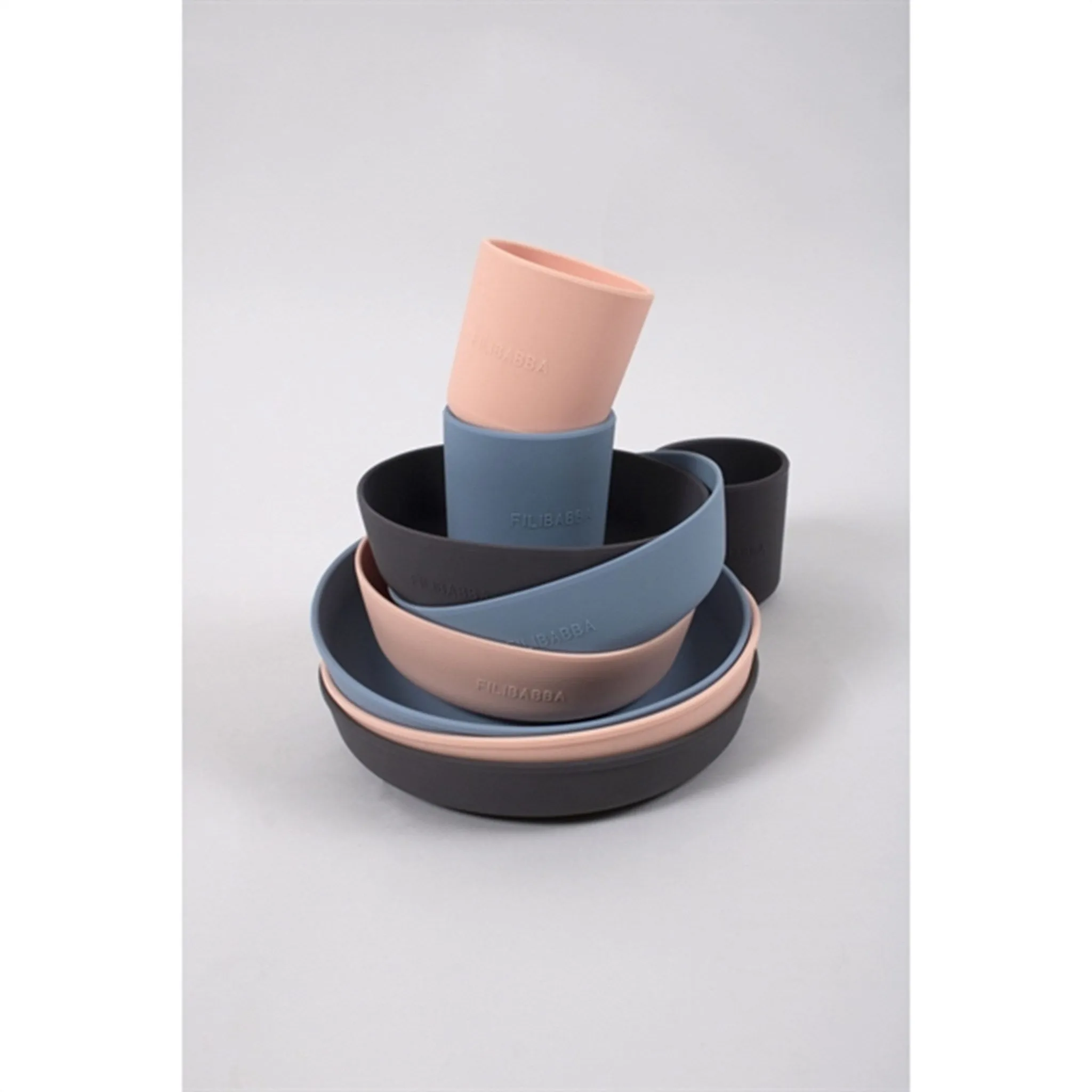 FILIBABBA Plate 2-pack Stone Grey