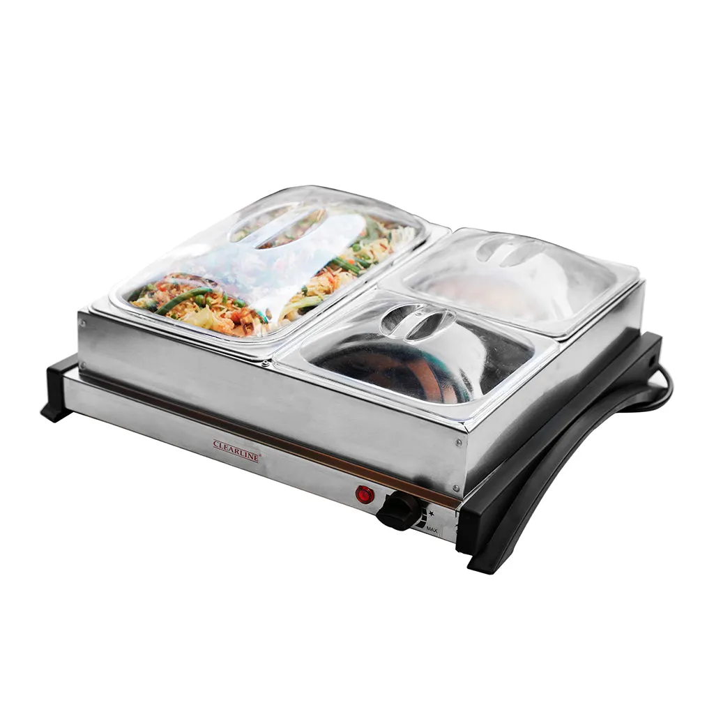 Food Warmer Cum Buffet Server (1 X 2.5L   2 X 1.25L) - FWBS 02 (S)