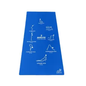 Grip Extra Large 38 Inches X 80 Inches, 13MM Thickness, Blue Color, Chakra With Alignment Design Yoga Mats For Men & Women