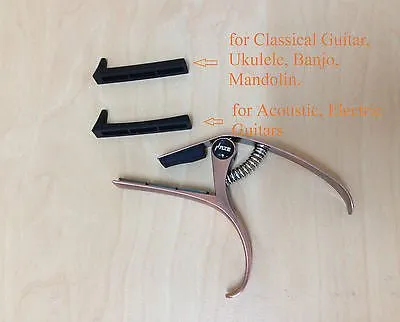 Haze DC06B Top Grade Zinc Alloy Acoustic/Classical Guitar Capo - Bronze   3 Free Picks