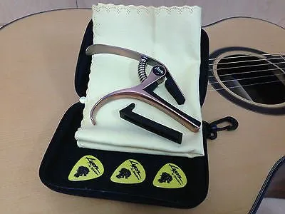 Haze DC06B Top Grade Zinc Alloy Acoustic/Classical Guitar Capo - Bronze   3 Free Picks