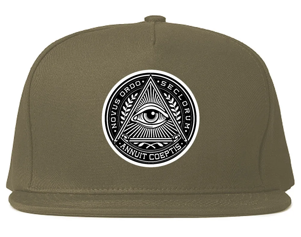 Illuminati Eye Triangle Snapback Hat