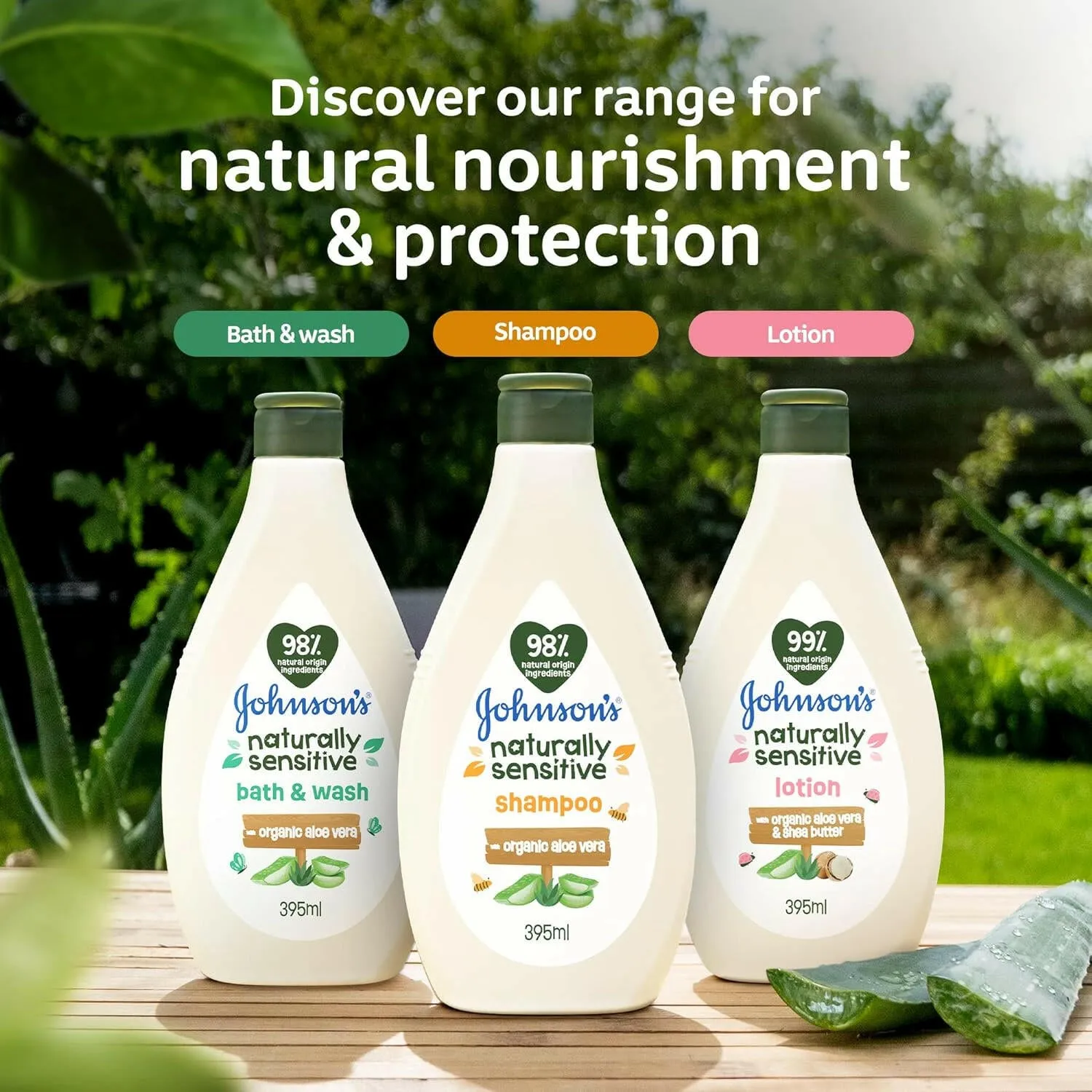 Johnson's Baby Naturally Sensitive Shampoo, 395ml