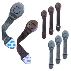 KidDough Furniture Safety Locks for Kids- Pack of 4 Brown 4 Grey Locks