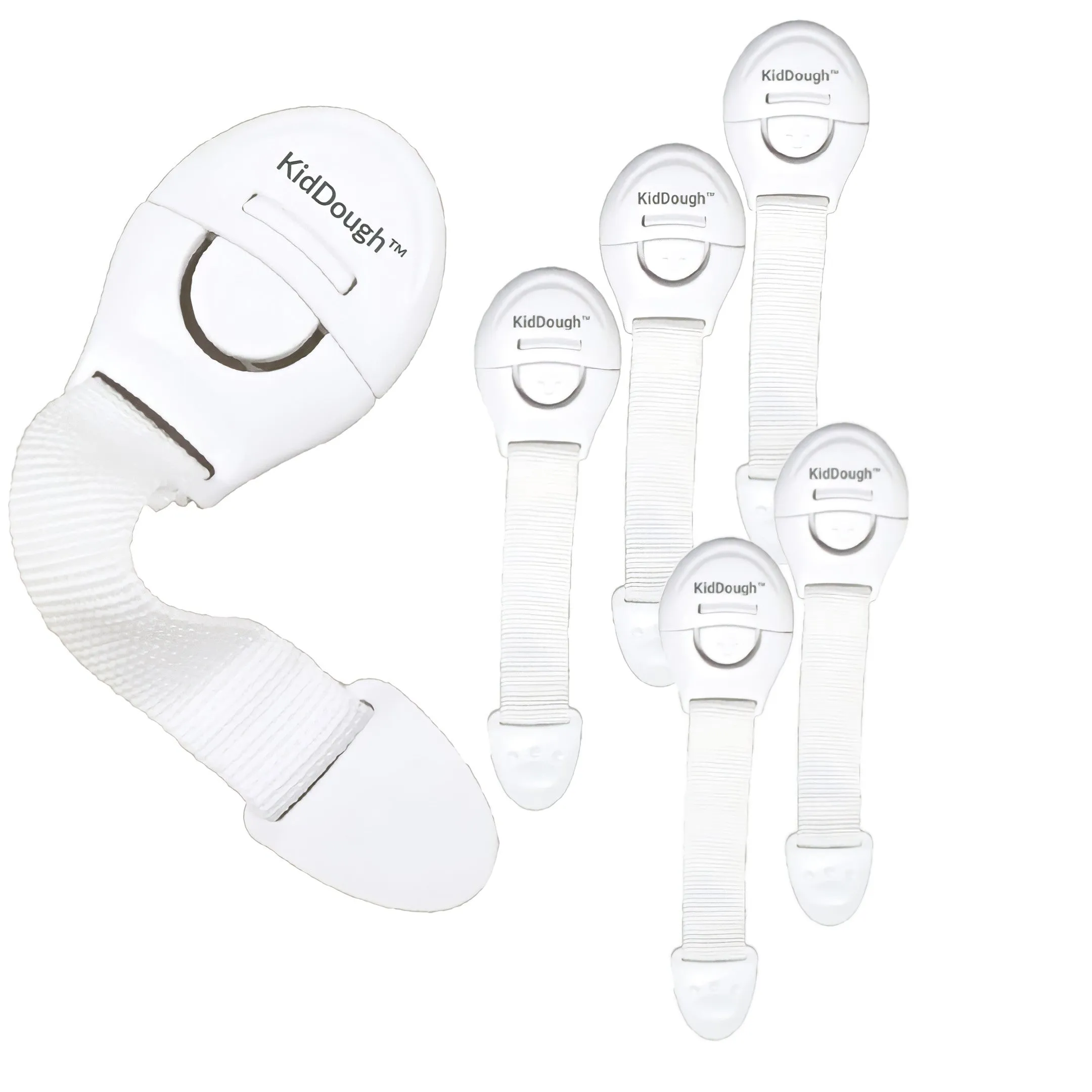 KidDough Furniture Safety Locks for Kids- Pack of 6 White Locks