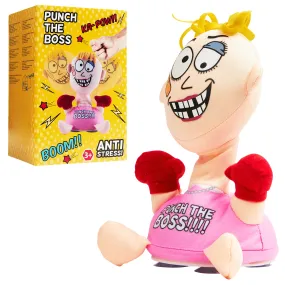 KreativeKraft Stress Relief Toys for Adults - Punch The Boss - Pink