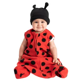 Ladybug Fleece Wearable Blanket