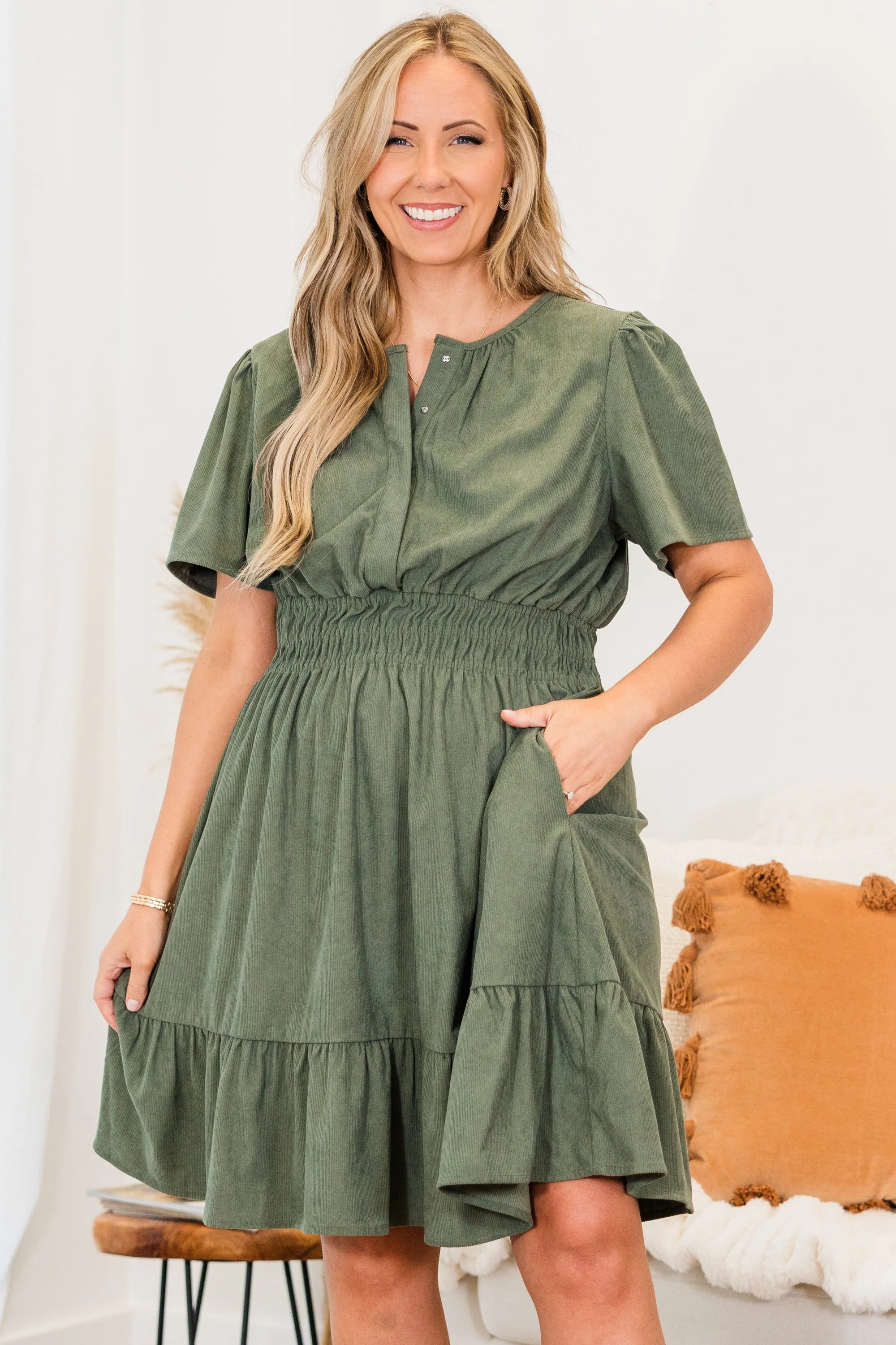 Leaves Changing Dress, Green