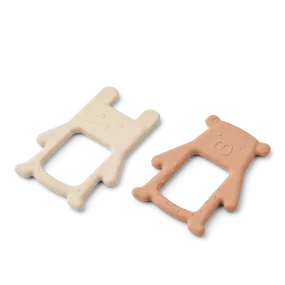 Liewood Jonathan Classic Teething Toy 2-Pack | Tuscany rose /Apple blossom