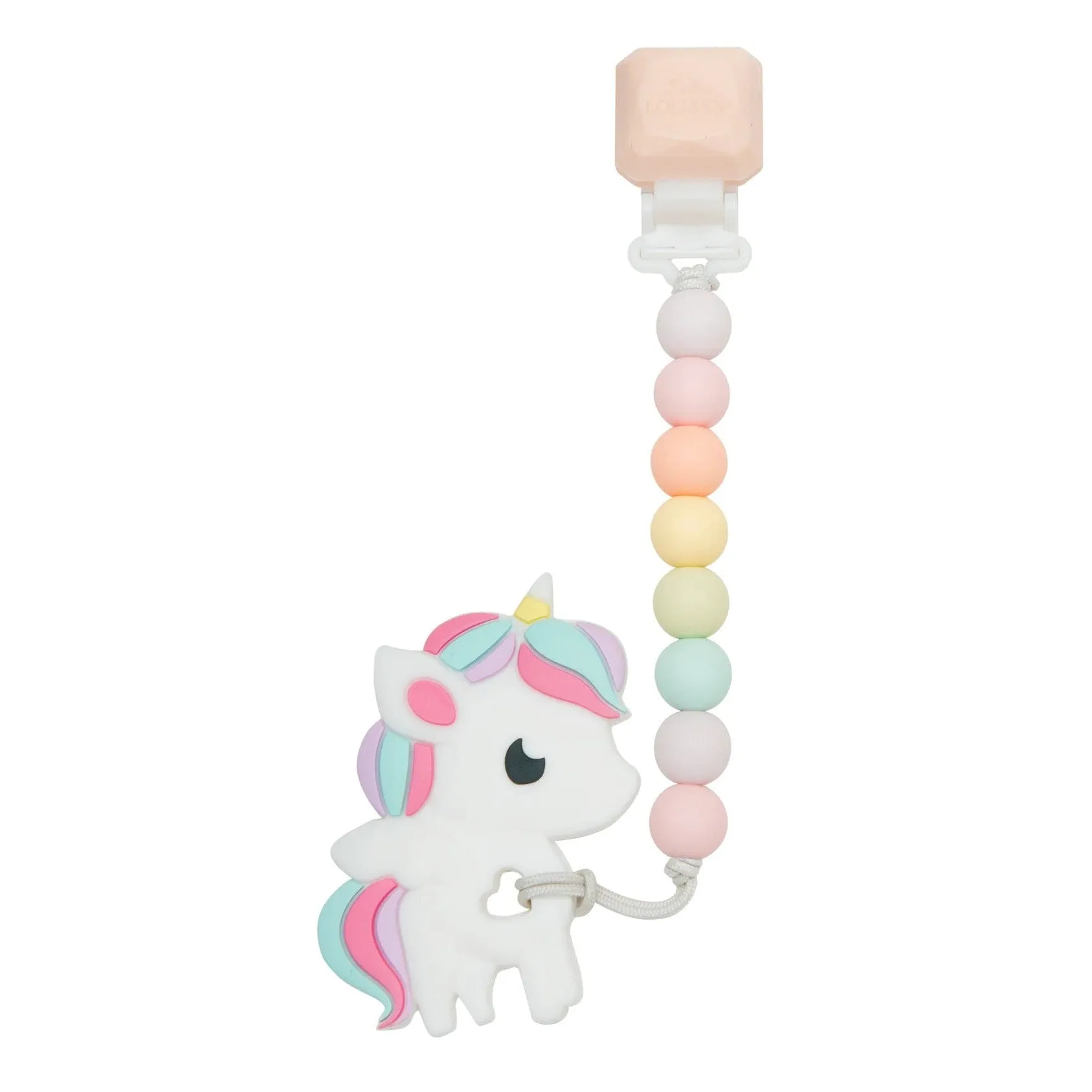 Loulou Lollipop rainbow unicorn teether set