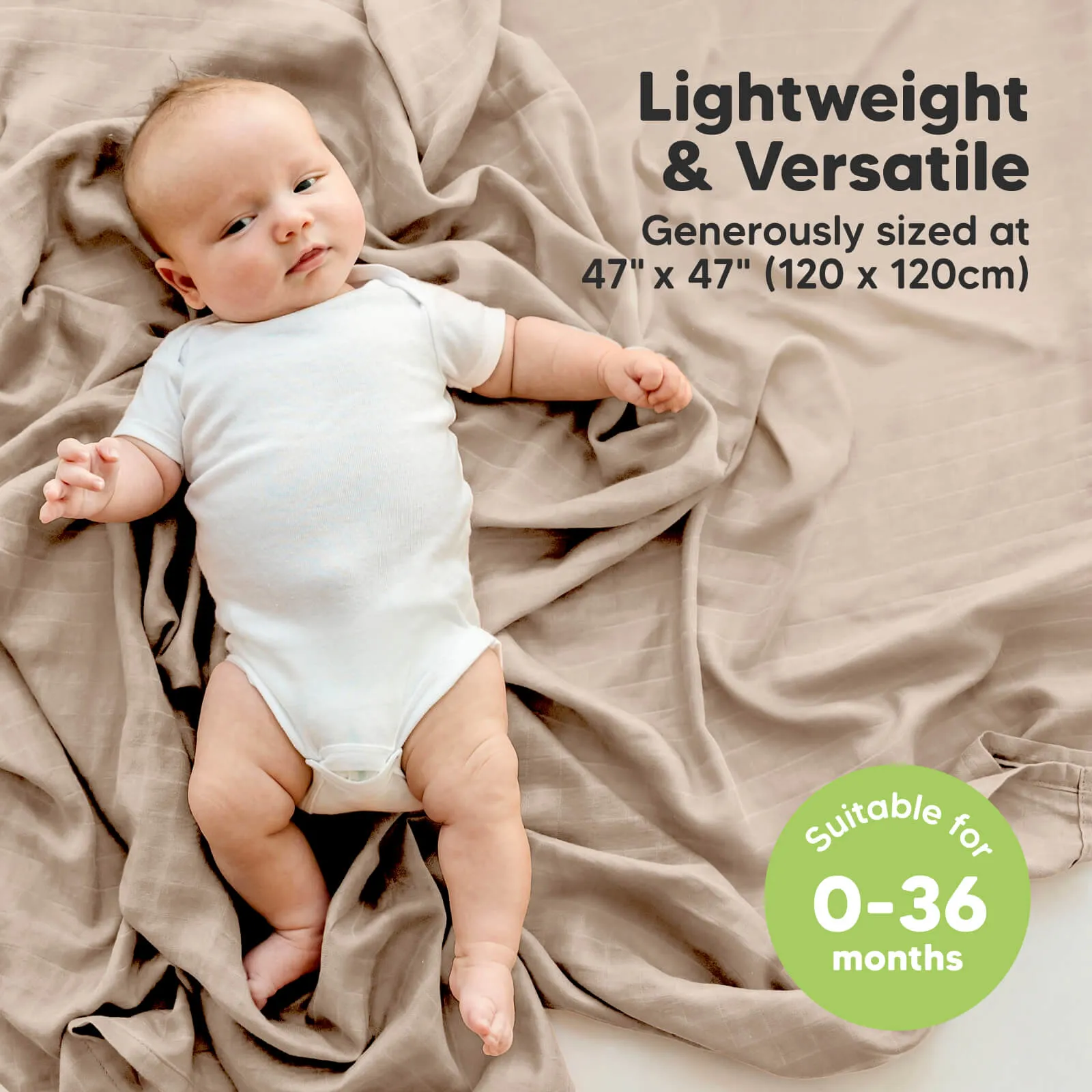 Lumi Muslin Swaddle Blankets (Mirage)
