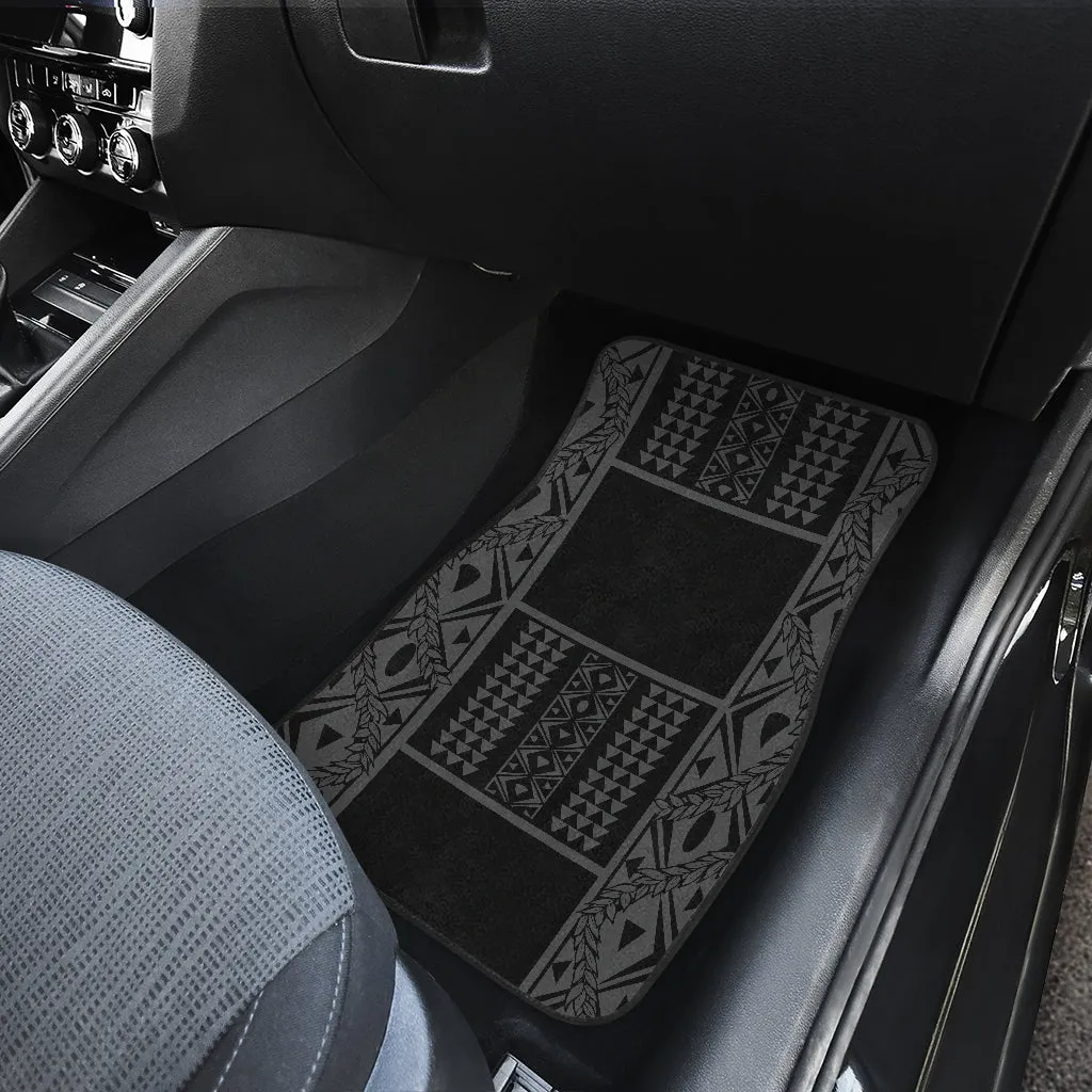 Maile Tribe Front Car Mats - Black Grey