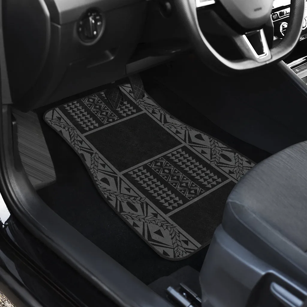 Maile Tribe Front Car Mats - Black Grey