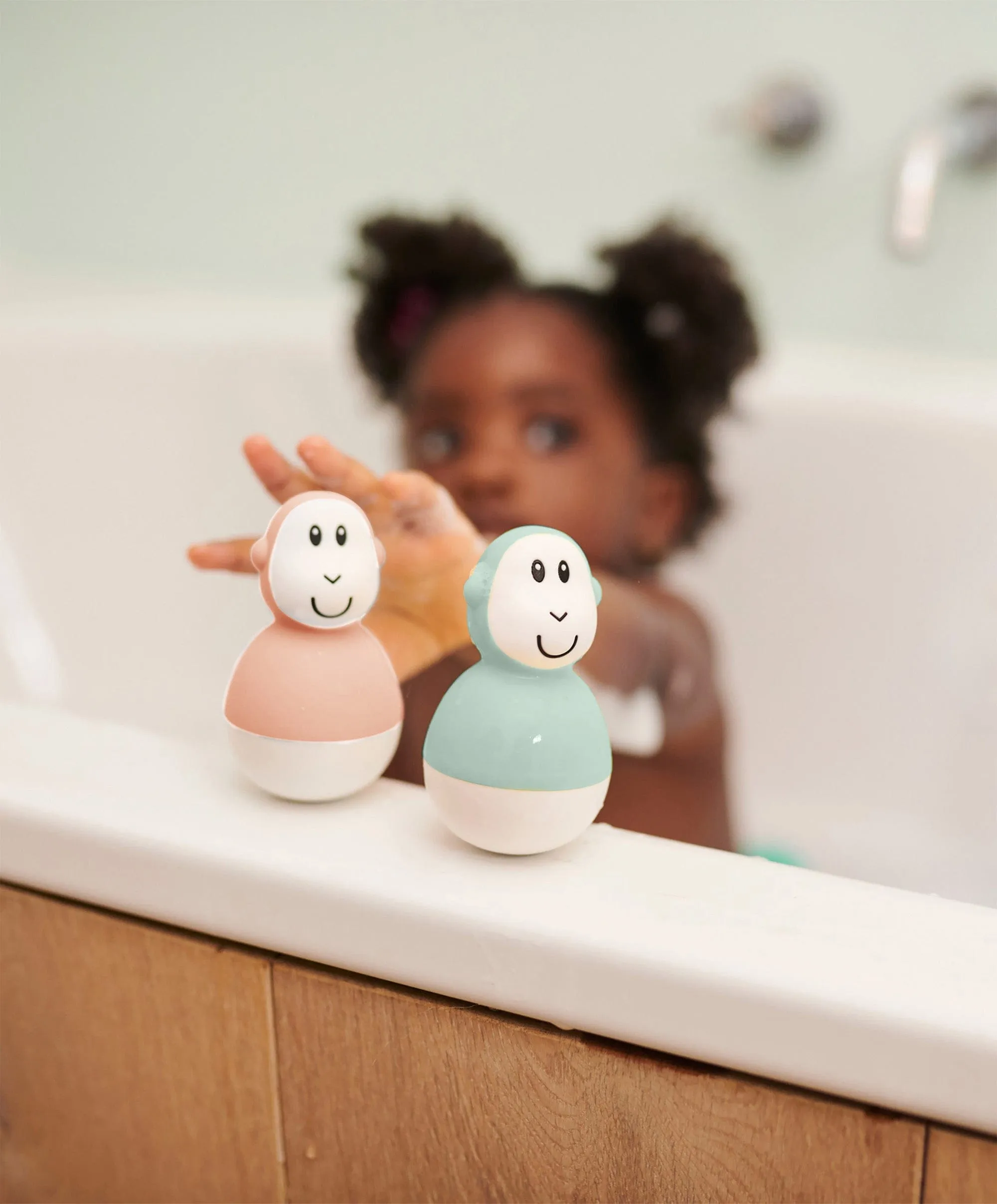 Matchstick Monkey Mint Green & Dusty Pink Wobblers